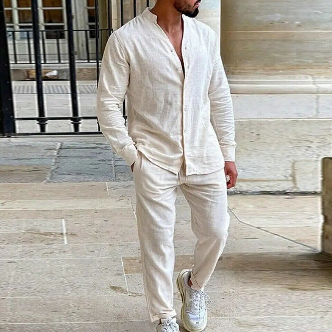 Thomas | Men's Long Sleeve Shirt and Pants Set - Image 2