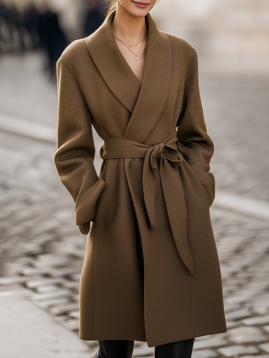 Tessa | Women's Belted Wrap Coat - Image 1
