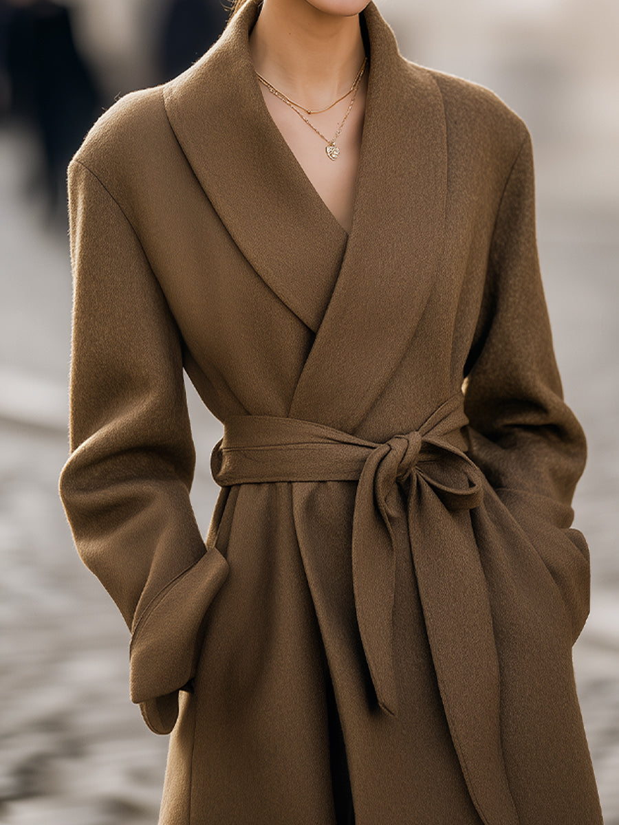 Tessa | Women's Belted Wrap Coat - Image 2
