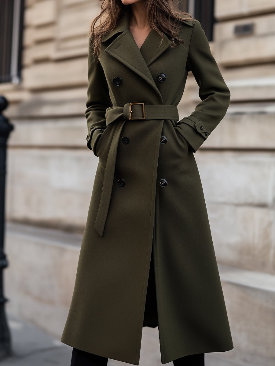 Ariel | Women's Double Breasted Long Coat - Image 1