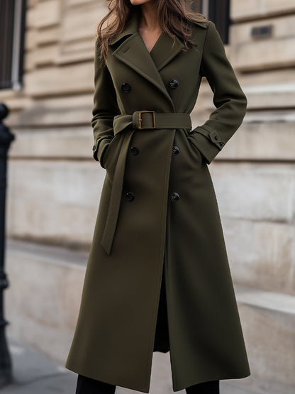 Ariel | Women's Double Breasted Long Coat - Image 1