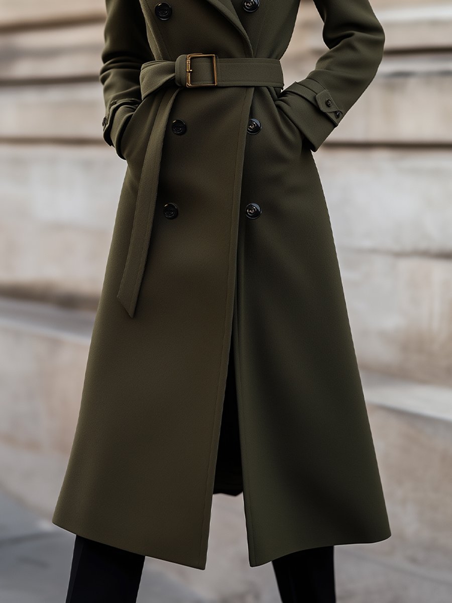 Ariel | Women's Double Breasted Long Coat - Image 3