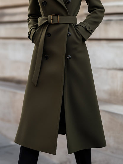 Ariel | Women's Double Breasted Long Coat - Image 3