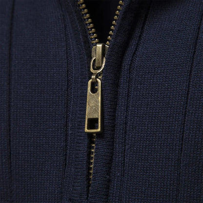 Kris | Men's Quarter-Zip Ribbed Sweater - Image 2