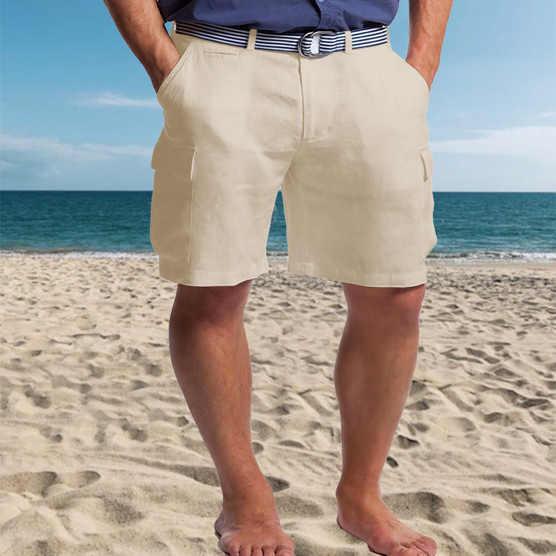 Bernard | Stylish Linen Cargo Shorts - Image 3