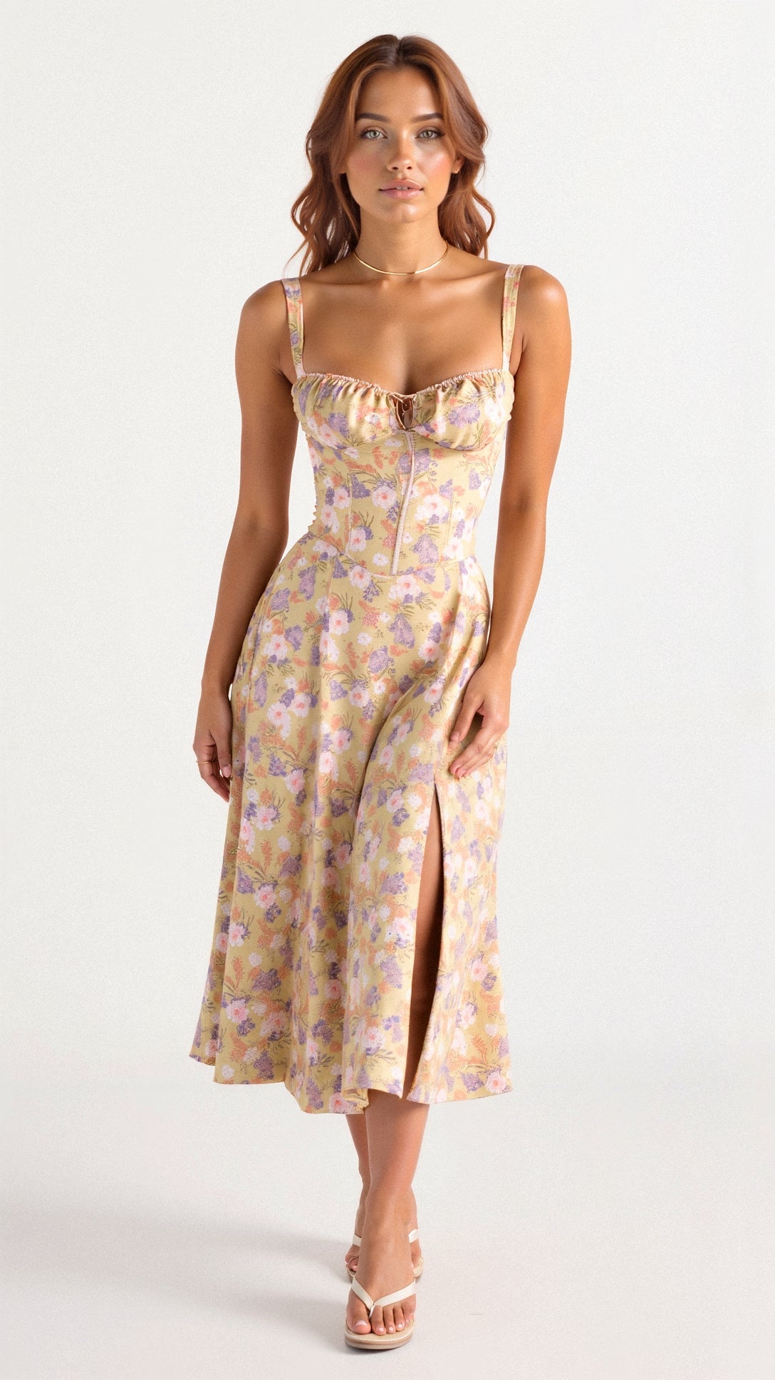 Margaret | Kiana Corset Midi Dress - Elegant, figure-flattering style - Image 1