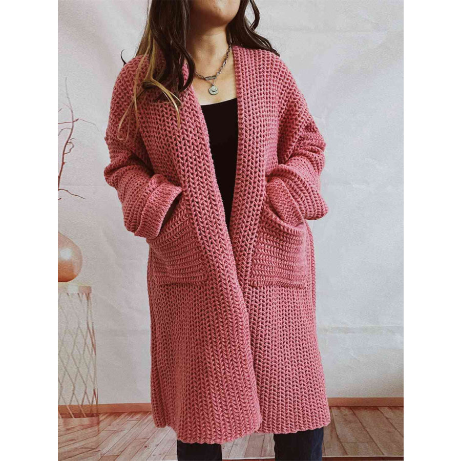 Nora | Women's Oversized Knit Open Front Long Cardigan - Image 1