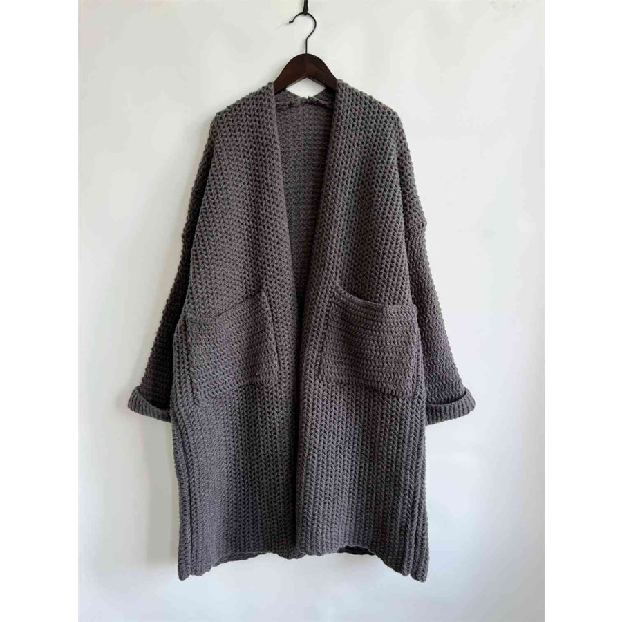 Nora | Women's Oversized Knit Open Front Long Cardigan - Image 11