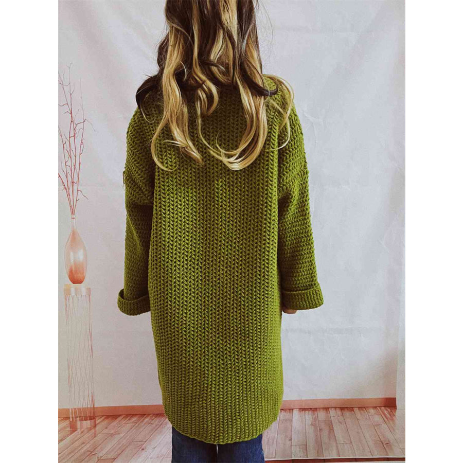 Nora | Women's Oversized Knit Open Front Long Cardigan - Image 8