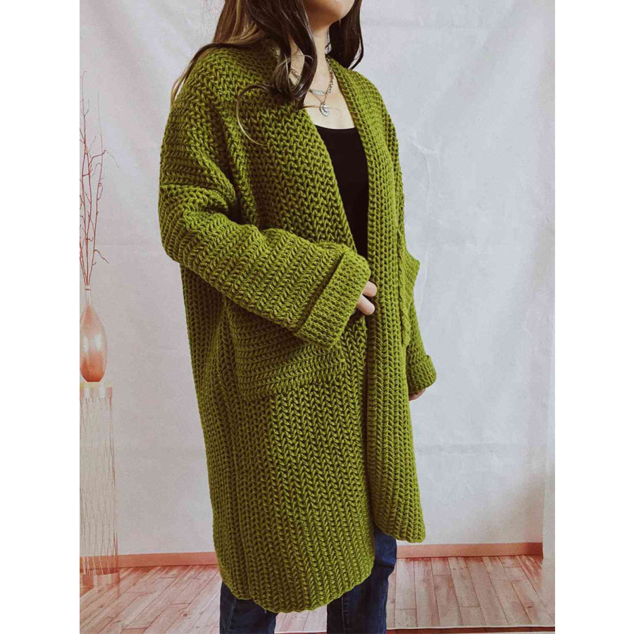 Nora | Women's Oversized Knit Open Front Long Cardigan - Image 7