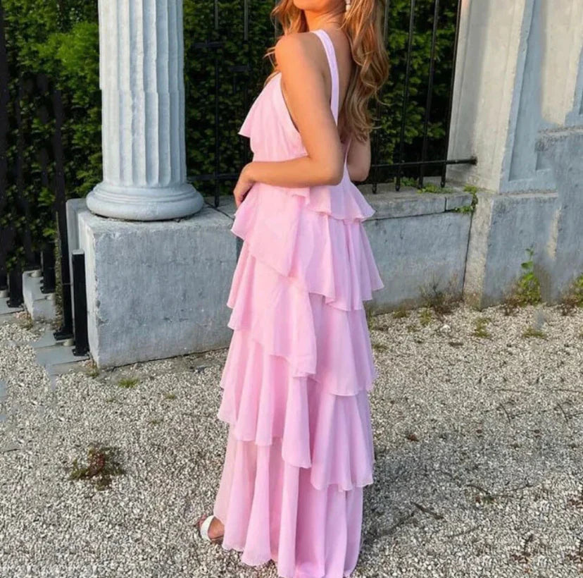 Melinda | Elegant Rosanima Maxi Dress with Floral Accents - Image 3