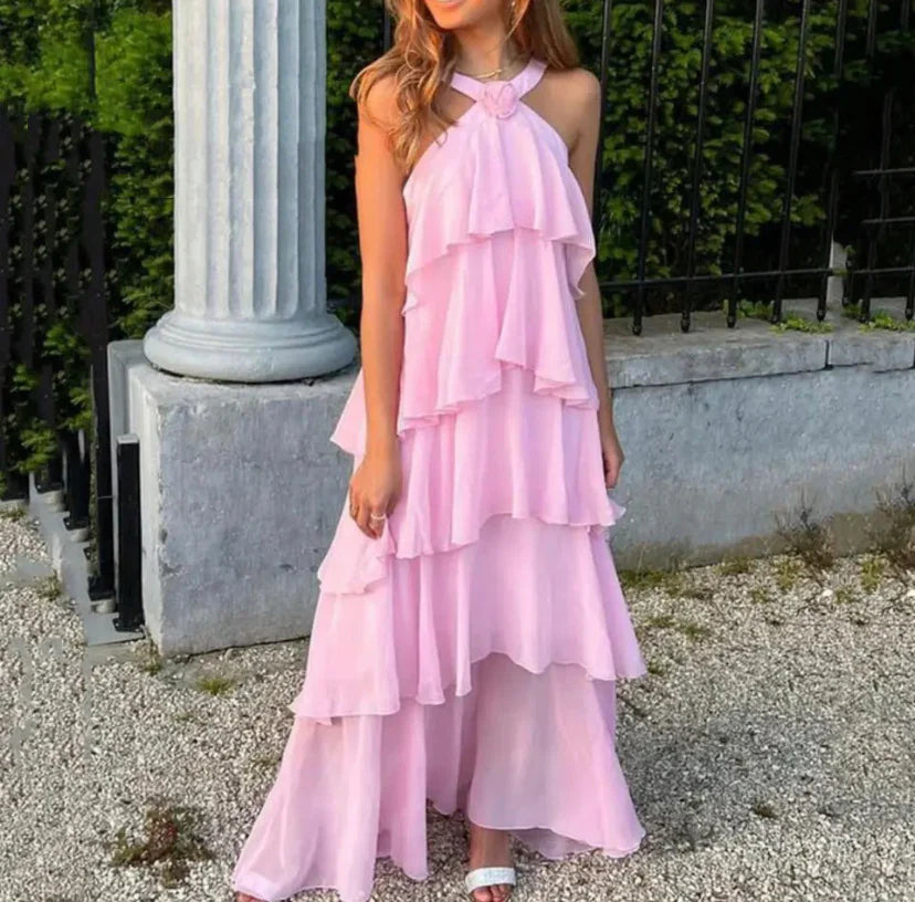 Melinda | Elegant Rosanima Maxi Dress with Floral Accents - Image 1