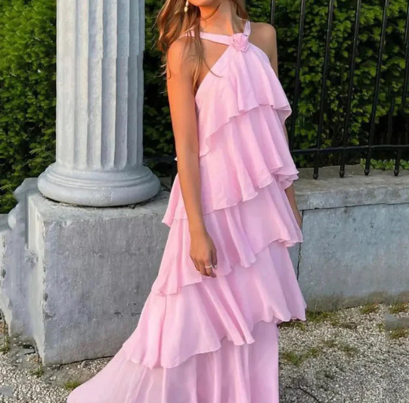 Melinda | Elegant Rosanima Maxi Dress with Floral Accents - Image 2