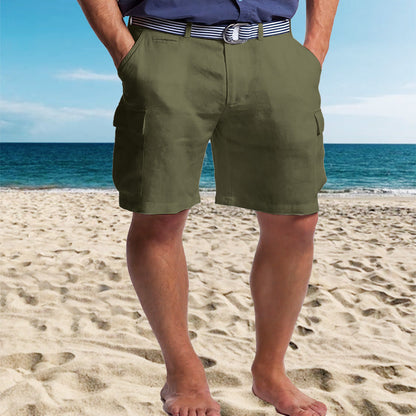 Bernard | Stylish Linen Cargo Shorts - Image 4