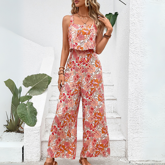 Georgia | Floral Women's Jumpsuit - Stylish Two-Piece Set - Image 1