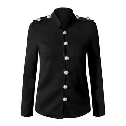 Devon | Women's Button Front Military Style Jacket - Image 8