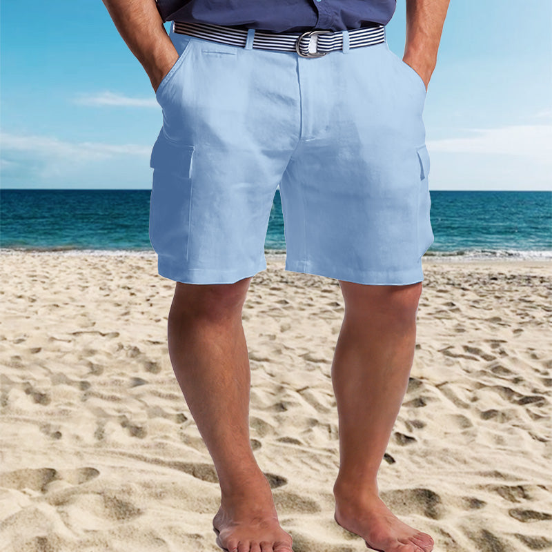 Bernard | Stylish Linen Cargo Shorts - Image 2