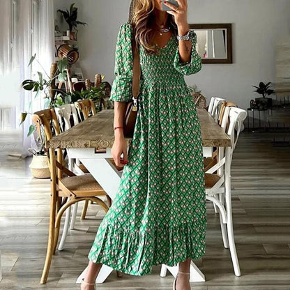 Alma hansen | A-line Maxi Dress - Bohemian Style - Image 1