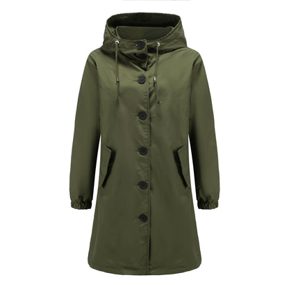 Nia | Women's Hooded A-Line Coat - Image 5
