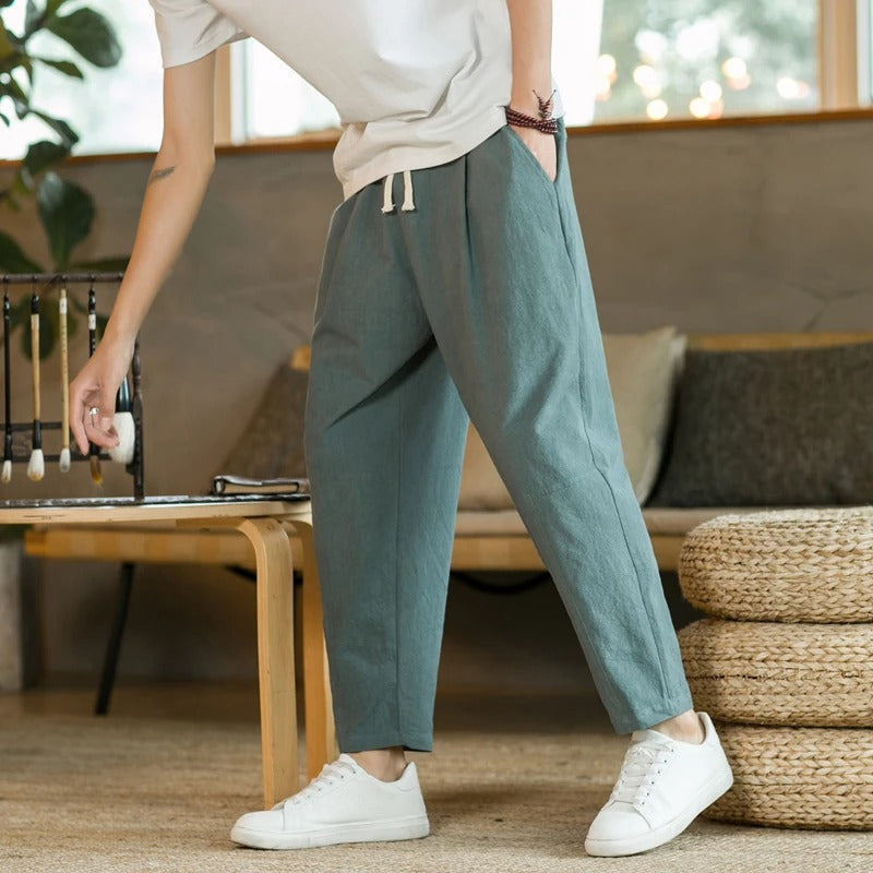 Neil | Comfortable Minimal Cotton Trousers for Effortless Style - Image 4