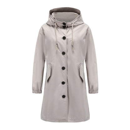 Nia | Women's Hooded A-Line Coat - Image 4