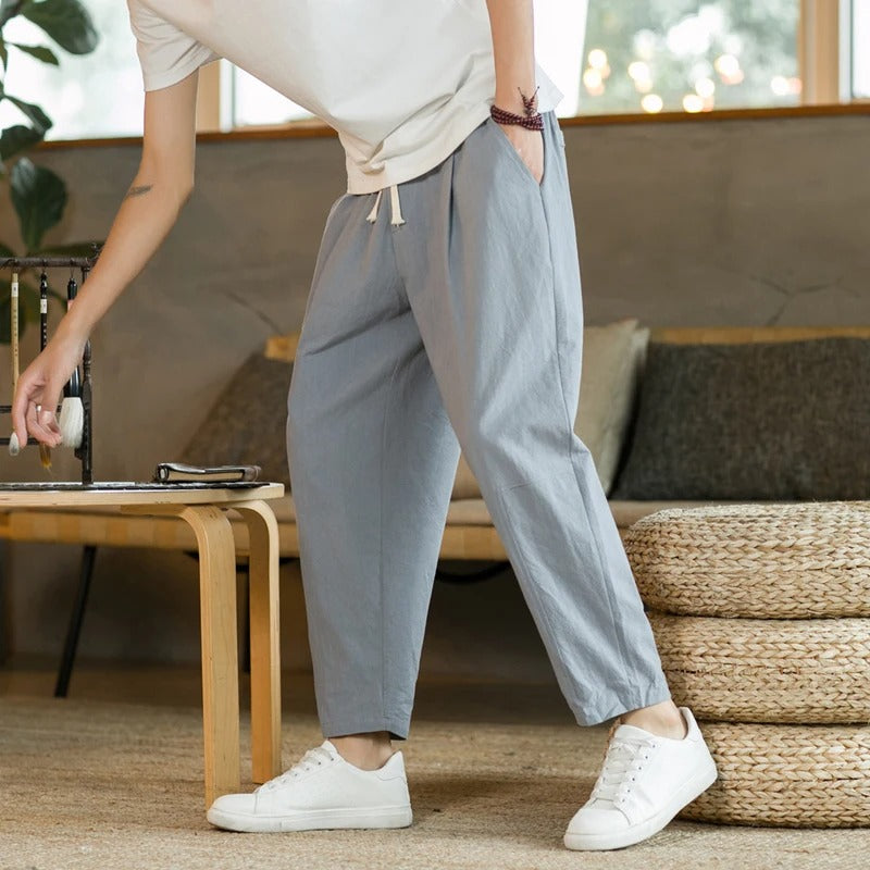 Neil | Comfortable Minimal Cotton Trousers for Effortless Style - Image 5