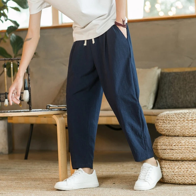 Neil | Comfortable Minimal Cotton Trousers for Effortless Style - Image 6