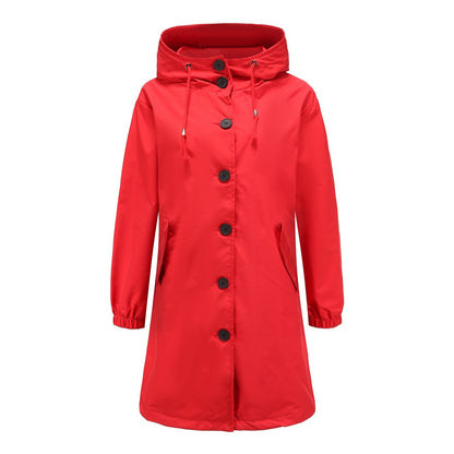 Nia | Women's Hooded A-Line Coat - Image 8