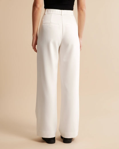 Zara | High Waist Pleated Leg Trousers with Tailored Fit