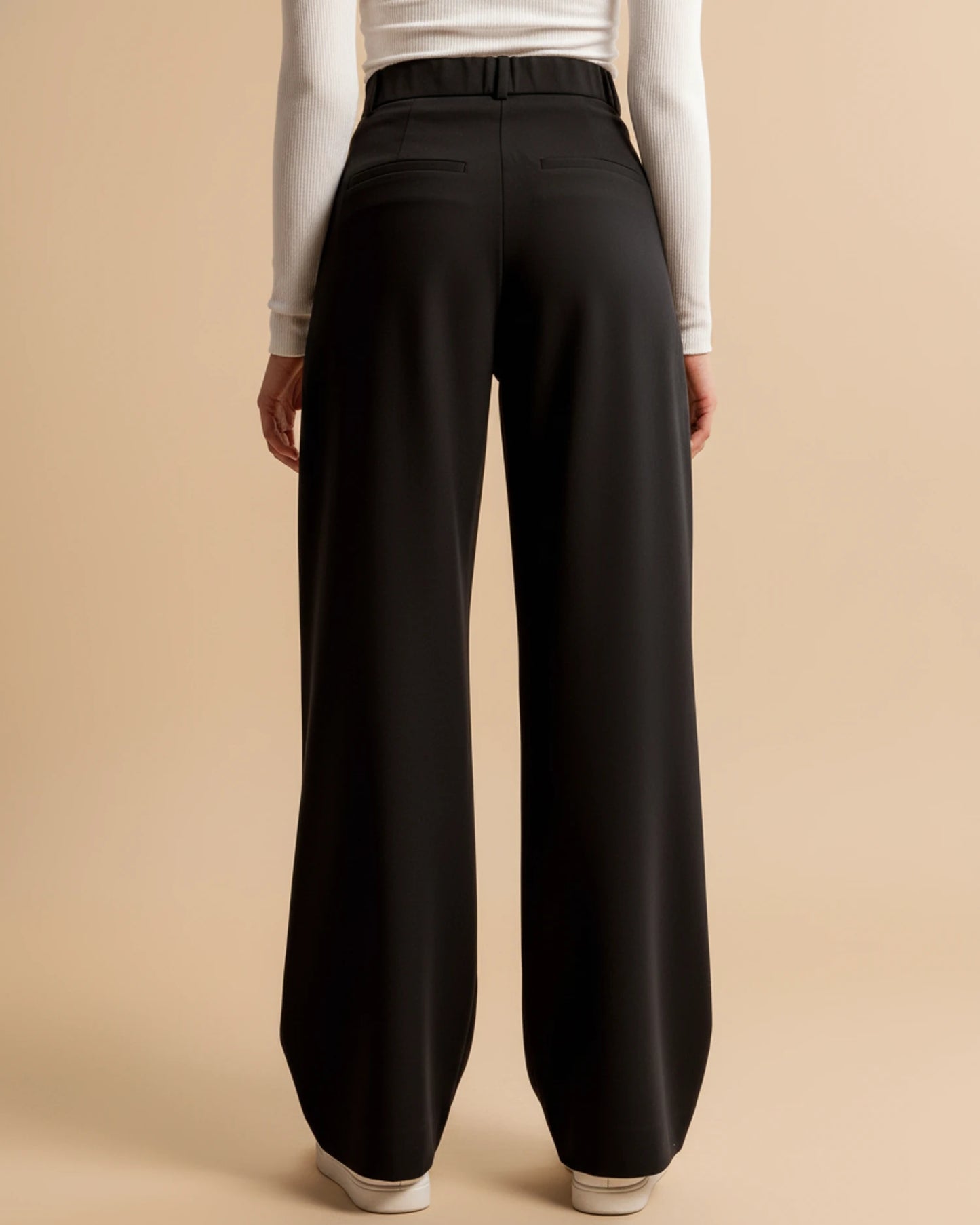 Zara | High Waist Pleated Leg Trousers with Tailored Fit