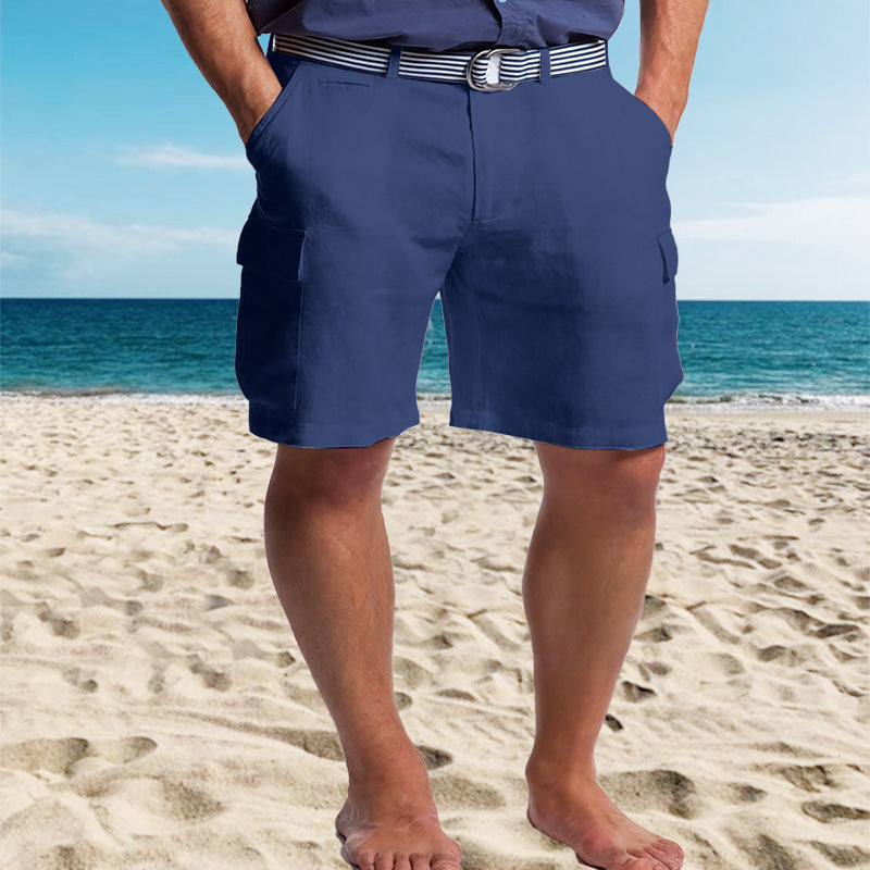 Bernard | Stylish Linen Cargo Shorts - Image 5